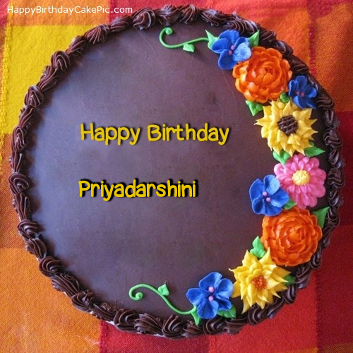 ❤️ Happy Birthday Chocolate Cake For Priyadharshini
