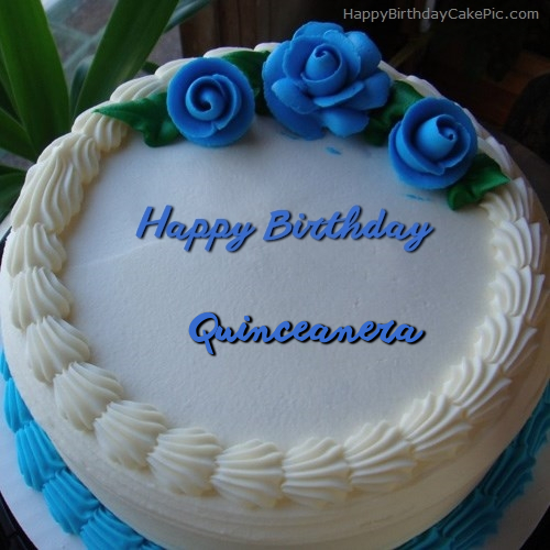 write name on Blue Flower Ice-cream Cake