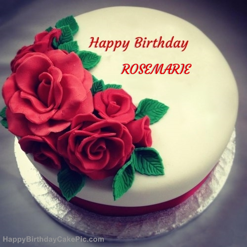 write name on Roses Birthday Cake