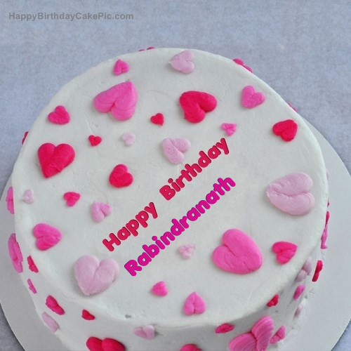 write name on Little Hearts Birthday Cake