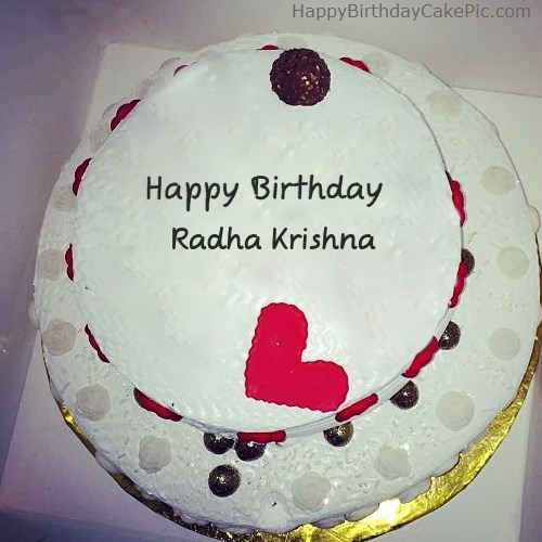 Round Happy Birthday For Radha Krishna