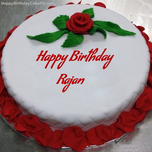 write name on Red Rose Birthday Cake