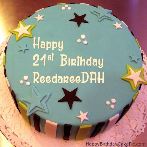 write name on Elegant 21st Birthday Cake