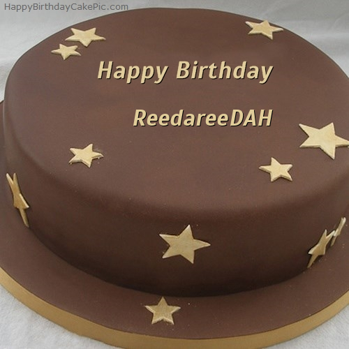 write name on Chocolate Stars Birthday Cake