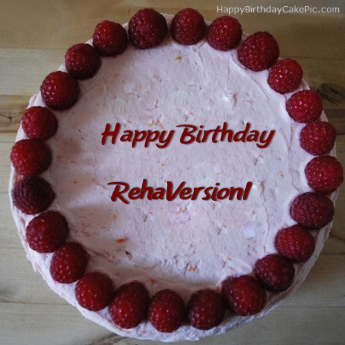 write name on Strawberry Border Birthday Cake