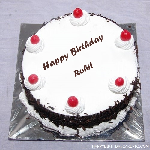 Send Rohit Sharma Chocolate Round Photo Cake Online : DIZOVI Bakery