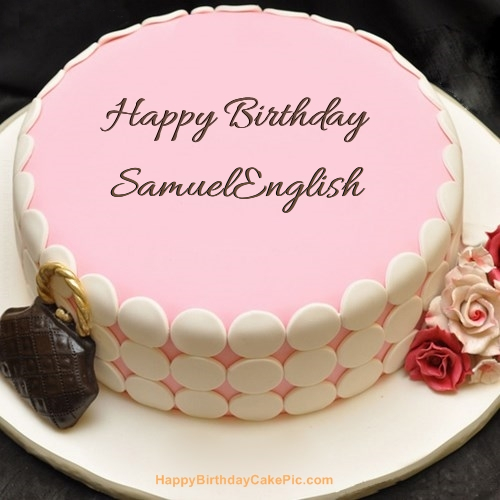 write name on Pink Birthday Cake