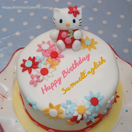 write name on Hello Kitty Birthday Cake
