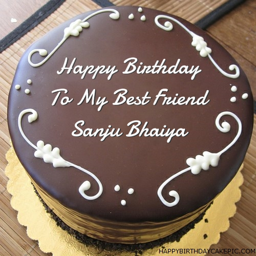 Best Chocolate Birthday Cake For Sanju Bhaiya We all feel very conscious when there is a birthday of our friends because we all want to wish our friends in a clearly different manner. chocolate birthday cake for sanju bhaiya
