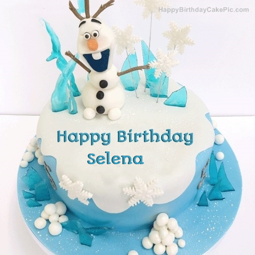 write name on Frozen Olaf Birthday Cake