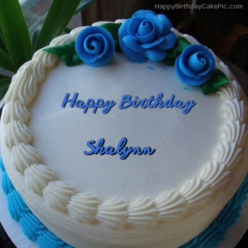 write name on Blue Flower Ice-cream Cake