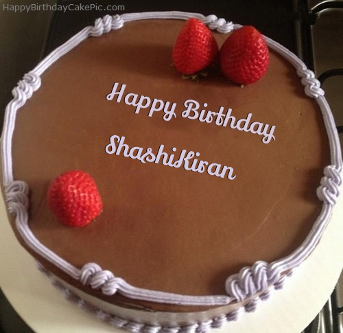 write name on Chocolate Strawberry Birthday Cake