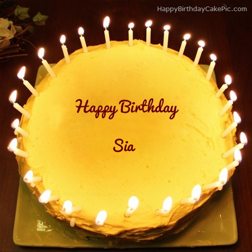 ️ Candles Birthday Cake For Sia