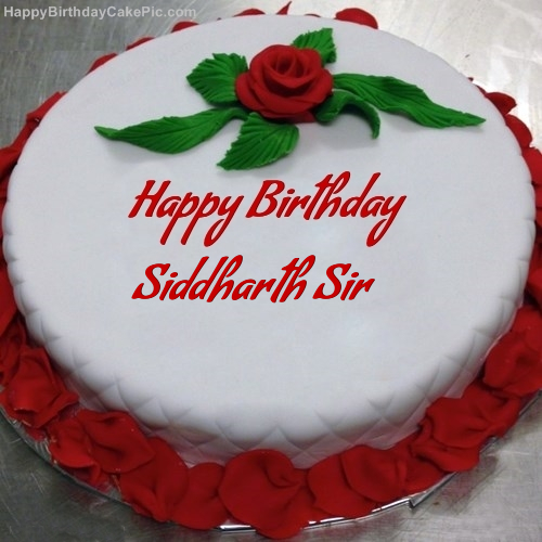 ❤️ Red Rose Birthday Cake For Siddharth b
