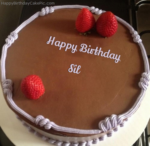 write name on Chocolate Strawberry Birthday Cake