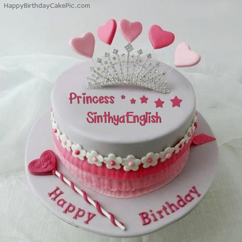 write name on Princess Birthday Cake