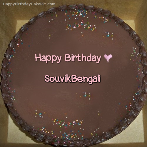 Chocolate Happy Birthday Cake For Souvikbengali