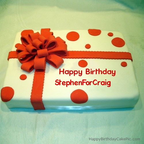 write name on Birthday Cake Wrapped