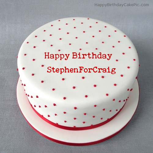 write name on Polka Birthday Cake