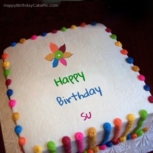 Colorful Birthday Cake For Su