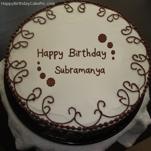 Border Chocolate Cake For Subramanya