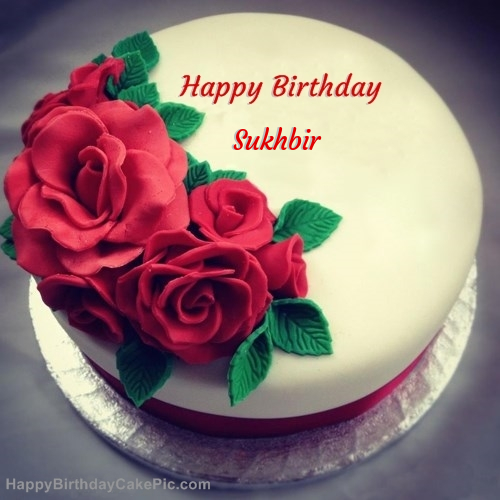 ❤️ Roses Birthday Cake For Sukhbir