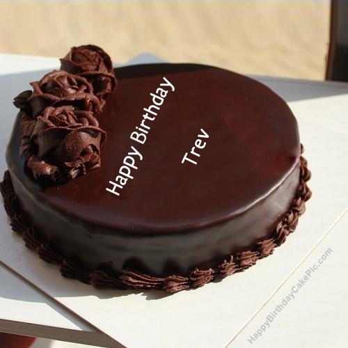 write name on Girls Birthday Wish Chocolate Rose Cake