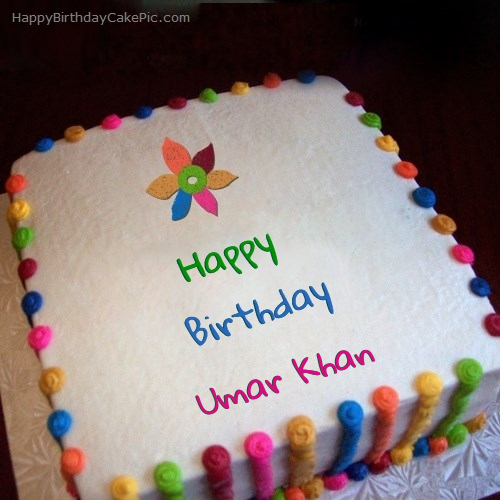 Colorful Birthday Cake For Umar Khan