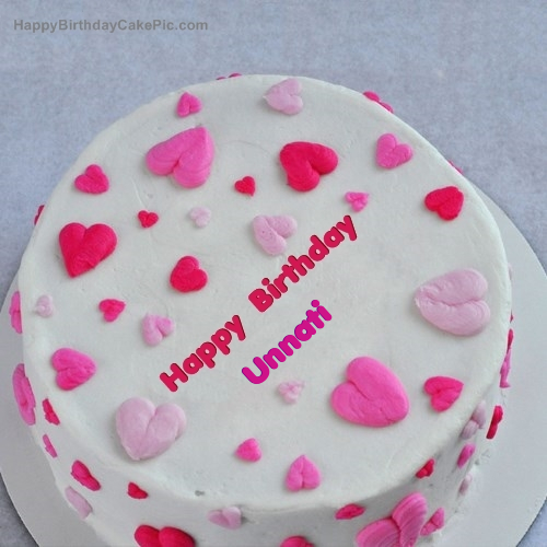 write name on Little Hearts Birthday Cake