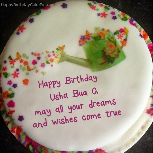 Wish Birthday Cake For Usha Bua G