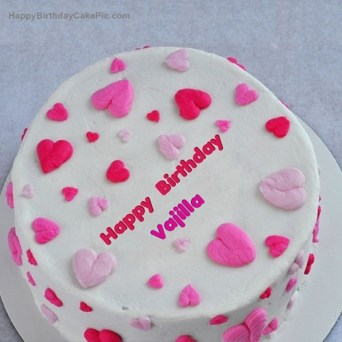 write name on Little Hearts Birthday Cake