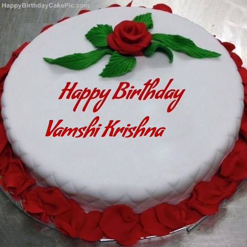 Red Rose Birthday Cake For Vamshi Krishna