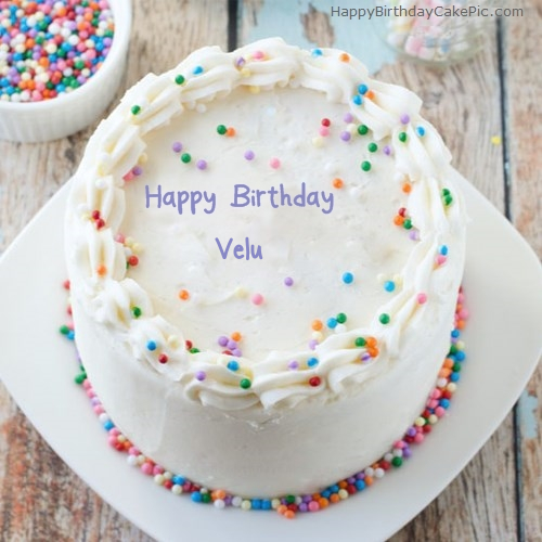 write name on Sprinkle Birthday Cake