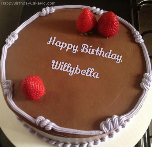 write name on Chocolate Strawberry Birthday Cake