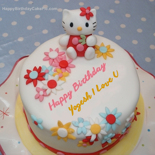 Hello Kitty Birthday Cake For Yogesh I Love U