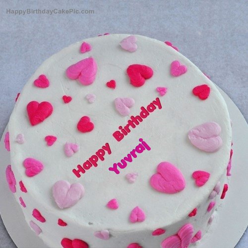 write name on Little Hearts Birthday Cake