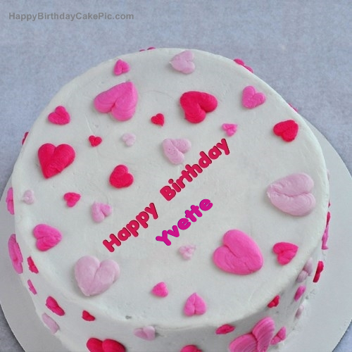 write name on Little Hearts Birthday Cake