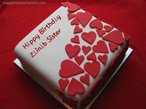 Birthday Wish Beautiful Cake For Zainab Sister