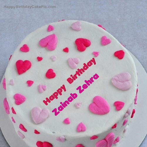 Little Hearts Birthday Cake For Zainab Zehra