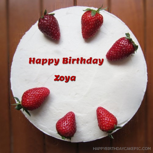 ❤️ Strawberries Friends Birthday Cake For Zoya