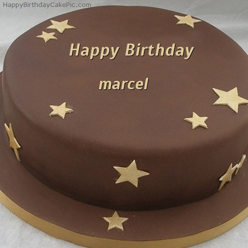 write name on Chocolate Stars Birthday Cake
