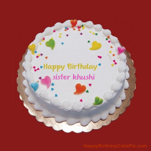 Colorful Birthday Cake For Sister Khushi