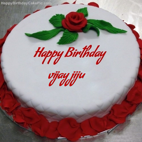 Red Rose Birthday Cake For Vijay Jiju