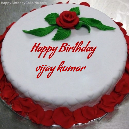Red Rose Birthday Cake For Vijay Kumar