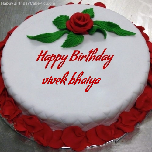 Red Rose Birthday Cake For Vivek Bhaiya